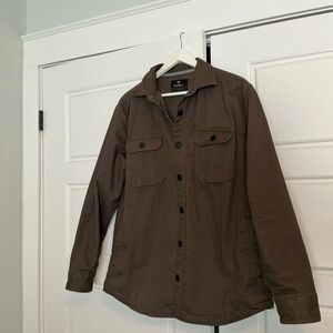 Women’s Brown Button-Up Workwear Jacket